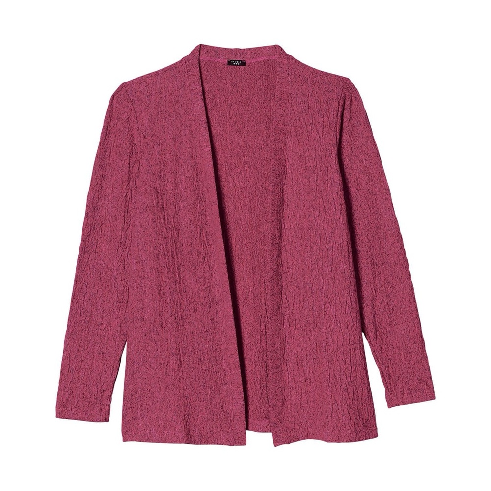 Textured Open Front Cardigan - Picture 4 of 9